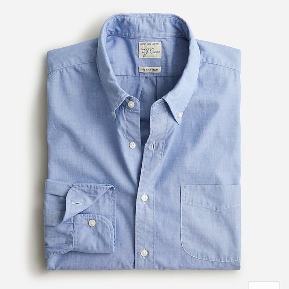 J Crew Secret Wash cotton poplin shirt